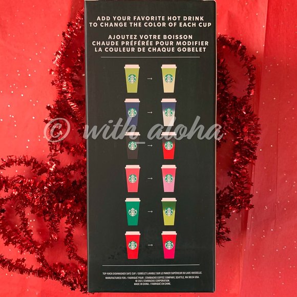 🌹SALE🌹 NEW Starbucks Holiday 2021 Color Changing Reusable Hot Cups - Picture 4 of 6